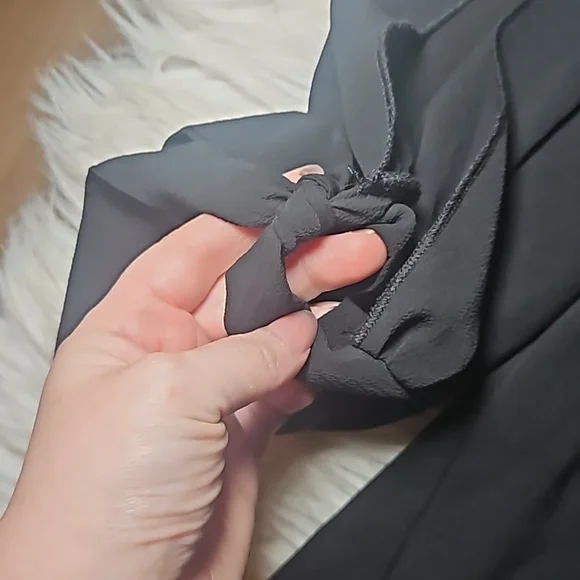 Tyche Black Flowy Split-Sleeve Sheer Top – Size Small - Picture 3 of 7